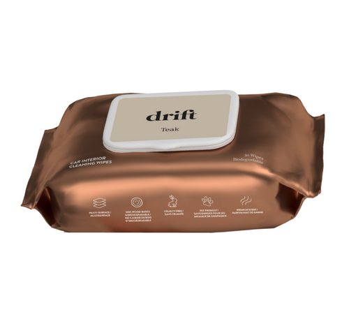 Scented Car Wipes Teak 3-Pack